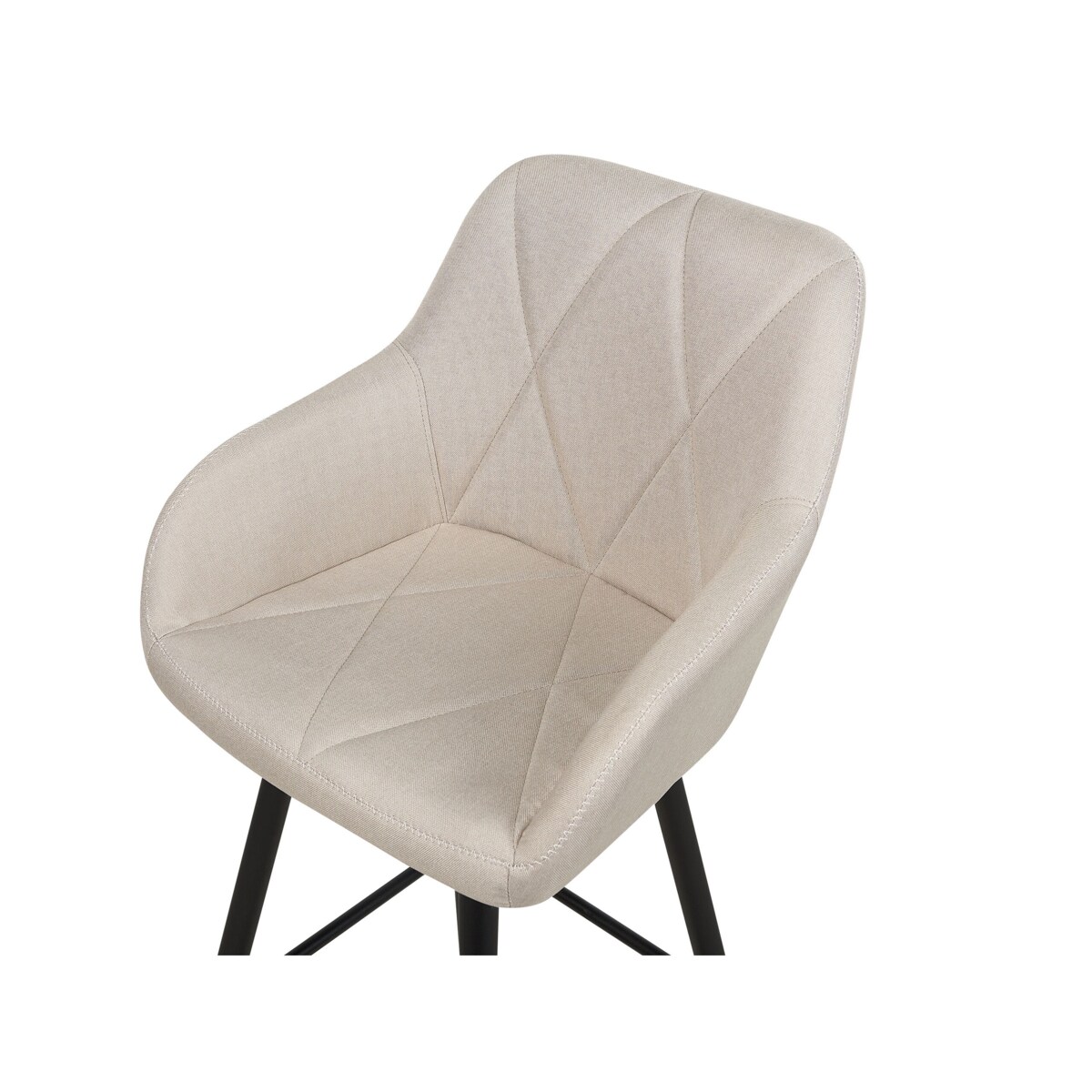 Zestaw 2 krzeseł barowych jasnobeżowy DARIEN