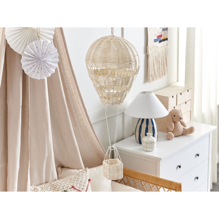 Dekoracja ścienna Balon BEMBA 60 cm Rattan Naturalny