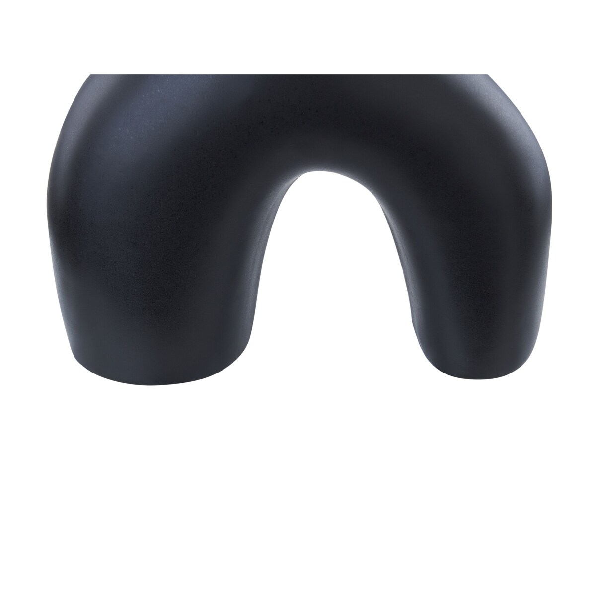 Wazon na kwiaty ceramiczny 30 cm czarny LAMIA