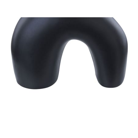 Wazon na kwiaty ceramiczny 30 cm czarny LAMIA