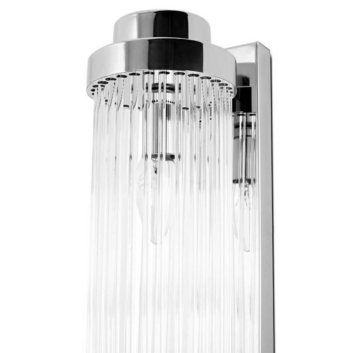 Szklana lampa ścienna Column MSE010100362 Moosee do jadalni chrom