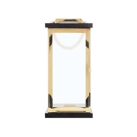 Lampion szklany 41 cm mosiężny BORNEO