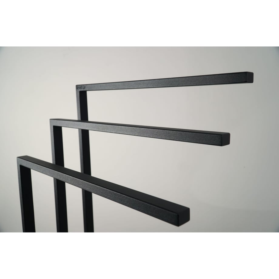 Stojak wieszak na ręczniki LOFT czarny do łazienki