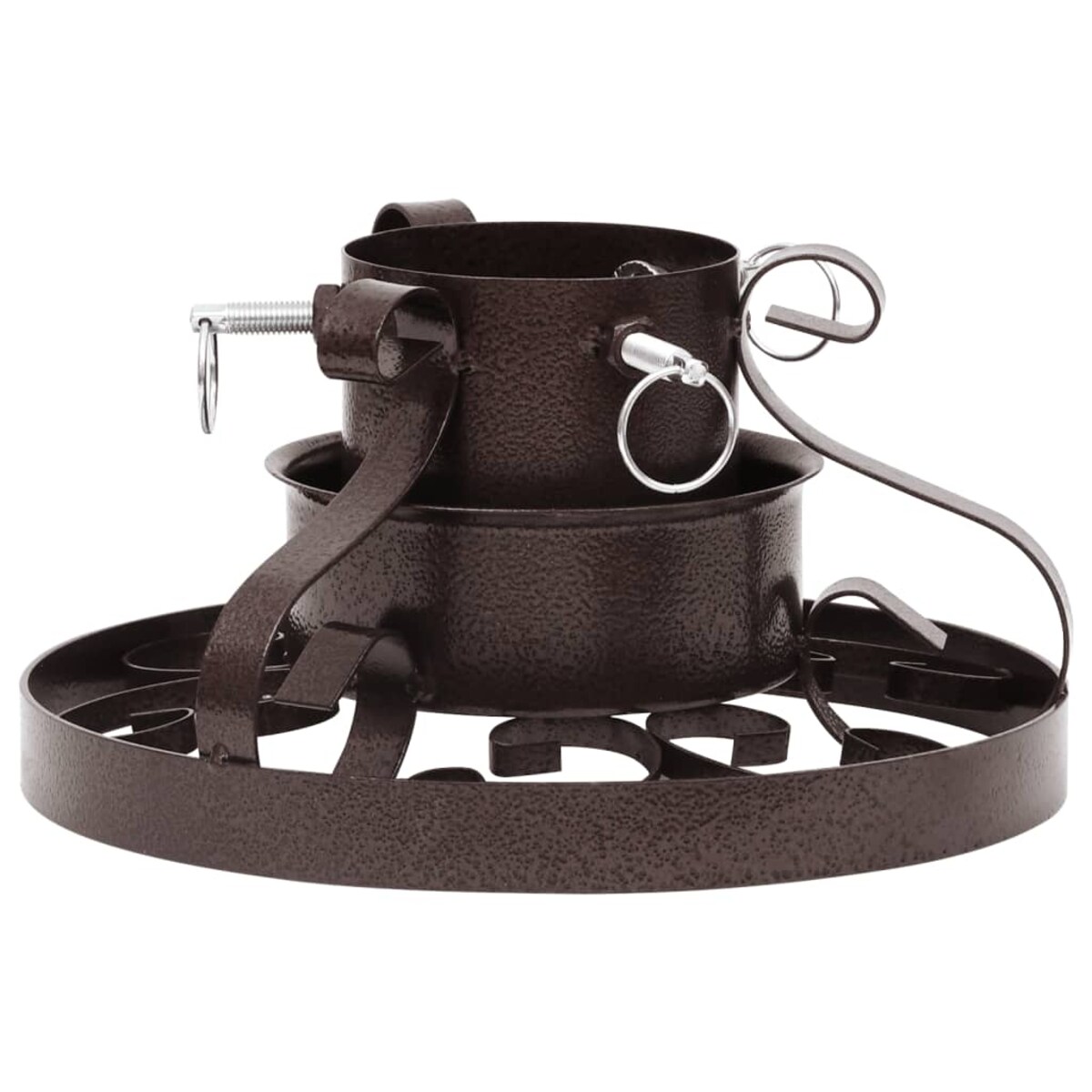 vidaXL Stojak pod choinkę, antyczna miedź, 29x29x15,5 cm