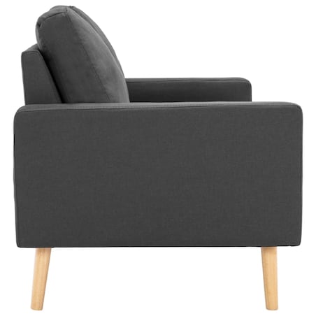 vidaXL 3-osobowa sofa, ciemnoszara, tapicerowana tkaniną
