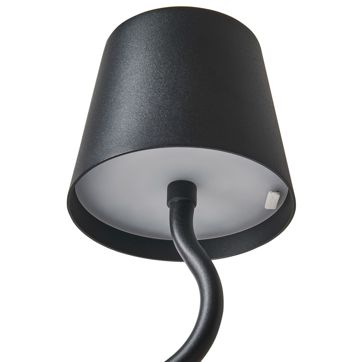 Bezprzewodowa lampa stołowa metalowa czarna VOUGA