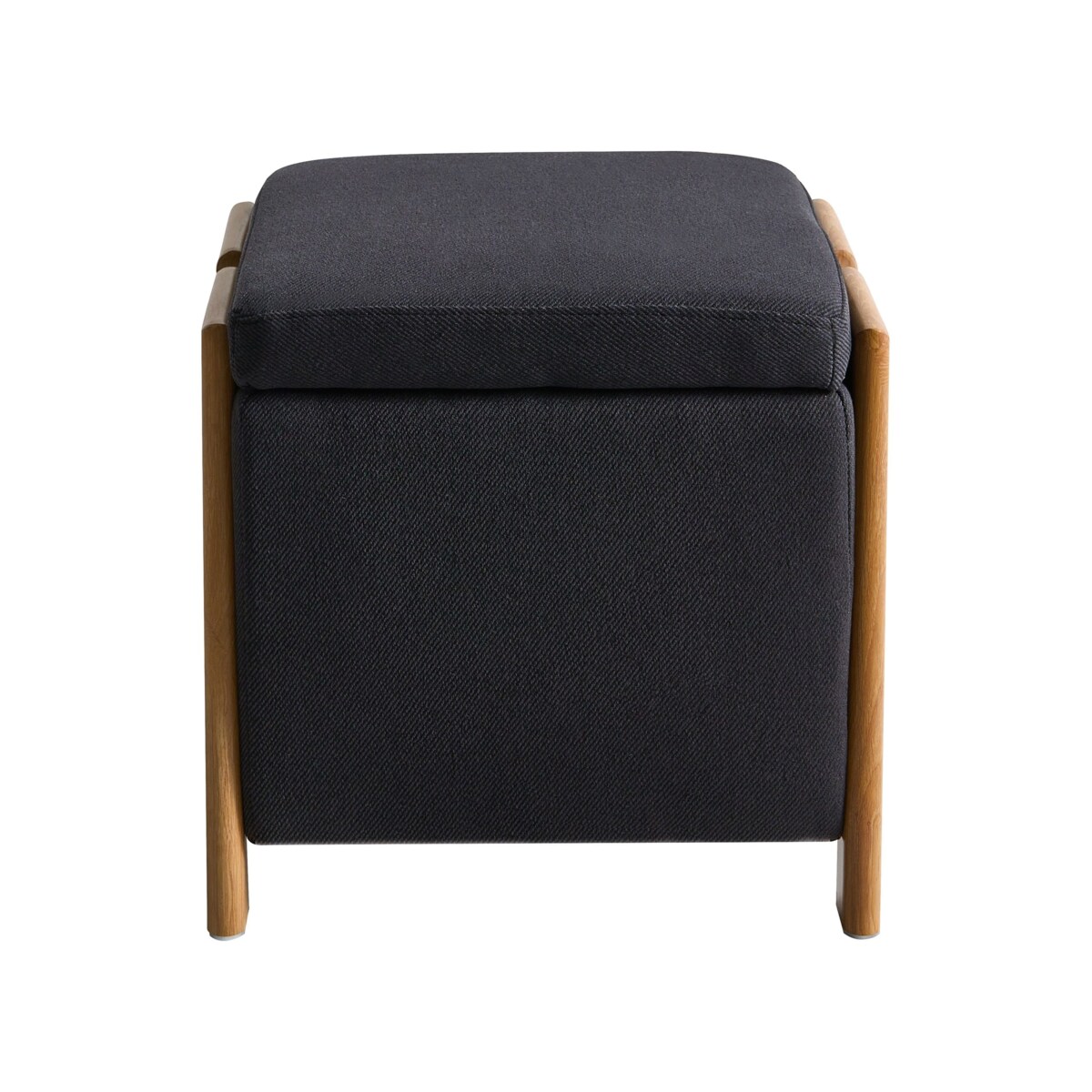 Puf ze schowkiem EDLAND Czarny