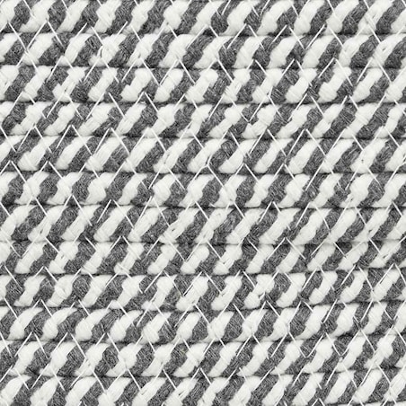 vidaXL Kosz na pranie, szaro-biały, Ø55x36 cm, bawełna