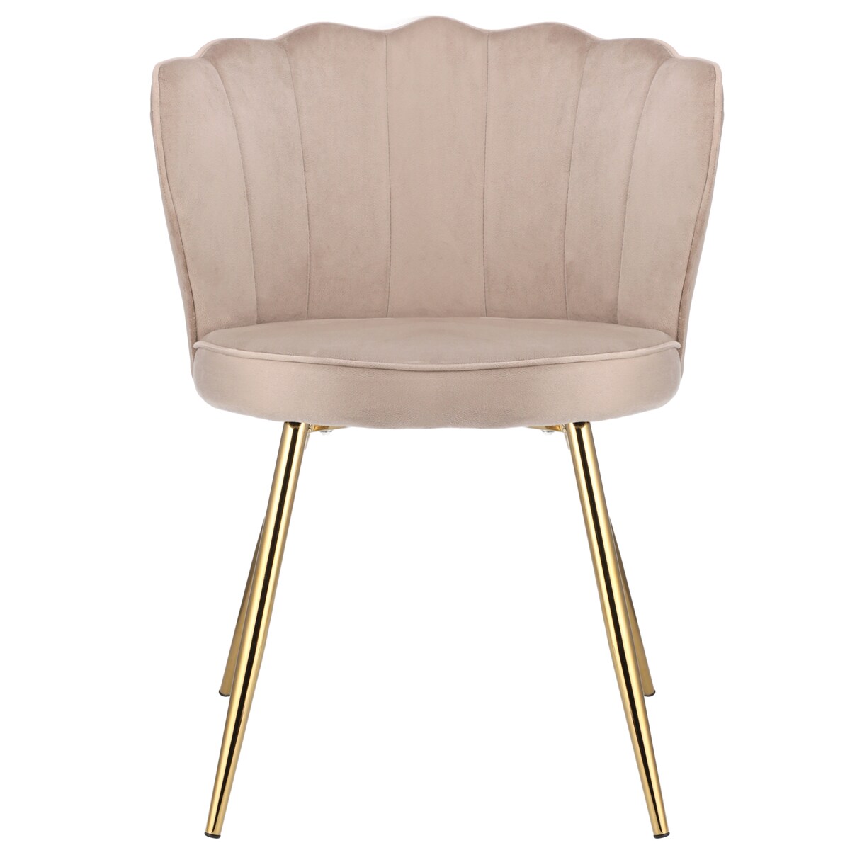 Krzesło welurowe eleganckie FIORE beżowe tapicerowane