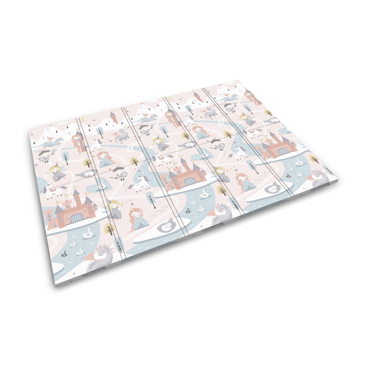 Mata piankowa edukacyjna składana dla dzieci 150x200 pianka xpe Nukido