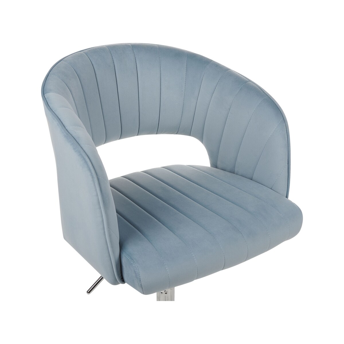 Krzesło biurowe regulowane welurowe jasnoniebieskie KATONAH