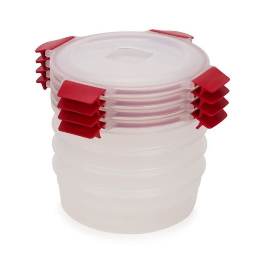 Zestaw 4 pojemników okrągłych Red Nest Lock Joseph Joseph
