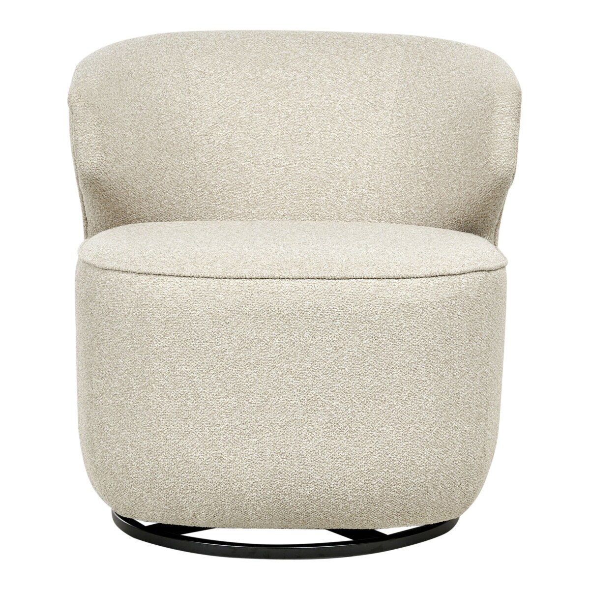 Fotel obrotowy MOLLEBY Boucle Jasnobeżowy