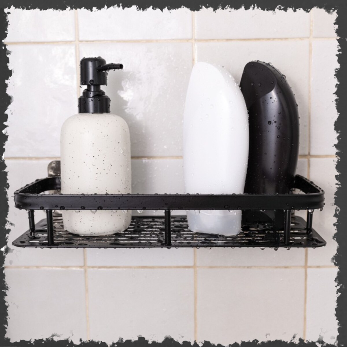 2 szt półka wisząca samoprzylepna loft ścienna łazienkowa pod prysznic