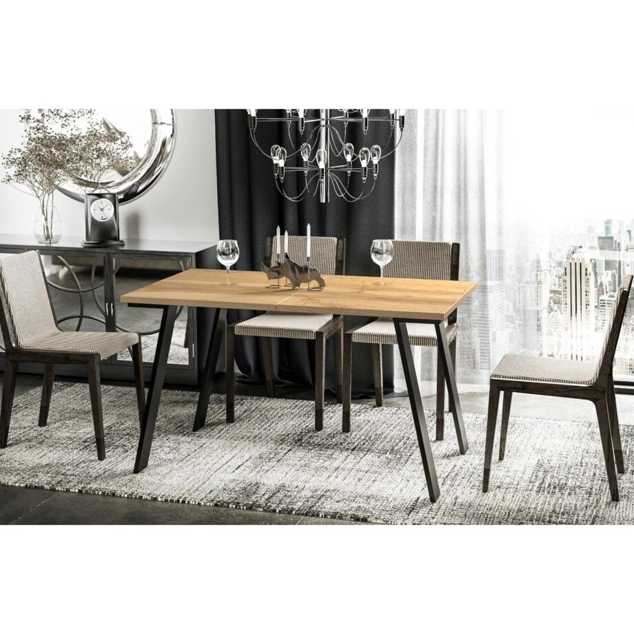 Stół rozkładany LIWIA 130(210)x80 dąb wotan