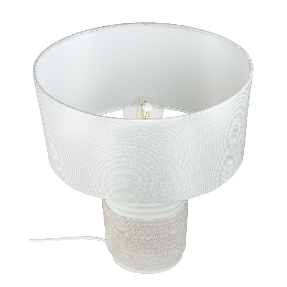 Lampka nocna porcelanowa beżowa NAVIA