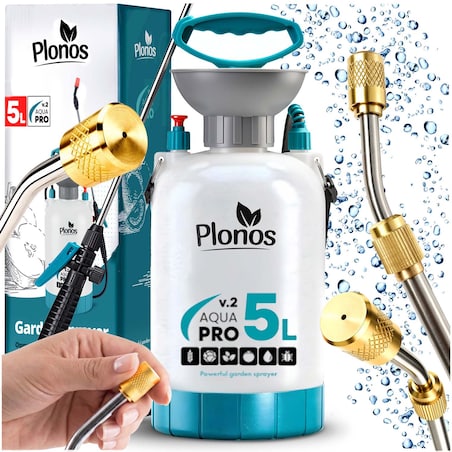 Opryskiwacz ciśnieniowy ręczny Plonos PL-605 ogrodowy 5l z regulowaną lanca dysza
