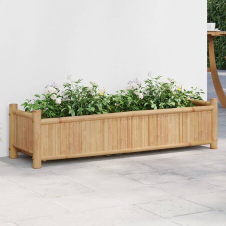 vidaXL Donica, 100x30x25 cm, bambusowa