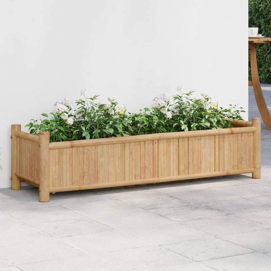 vidaXL Donica, 100x30x25 cm, bambusowa