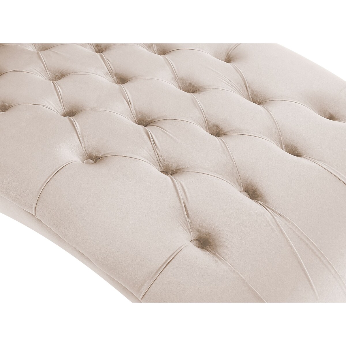 Szezlong welurowy beżowy MURET