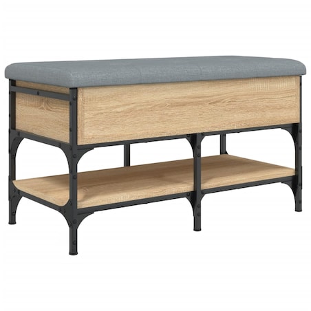 vidaXL Ławka na buty, dąb sonoma, 82x42x45 cm, materiał drewnopochodny