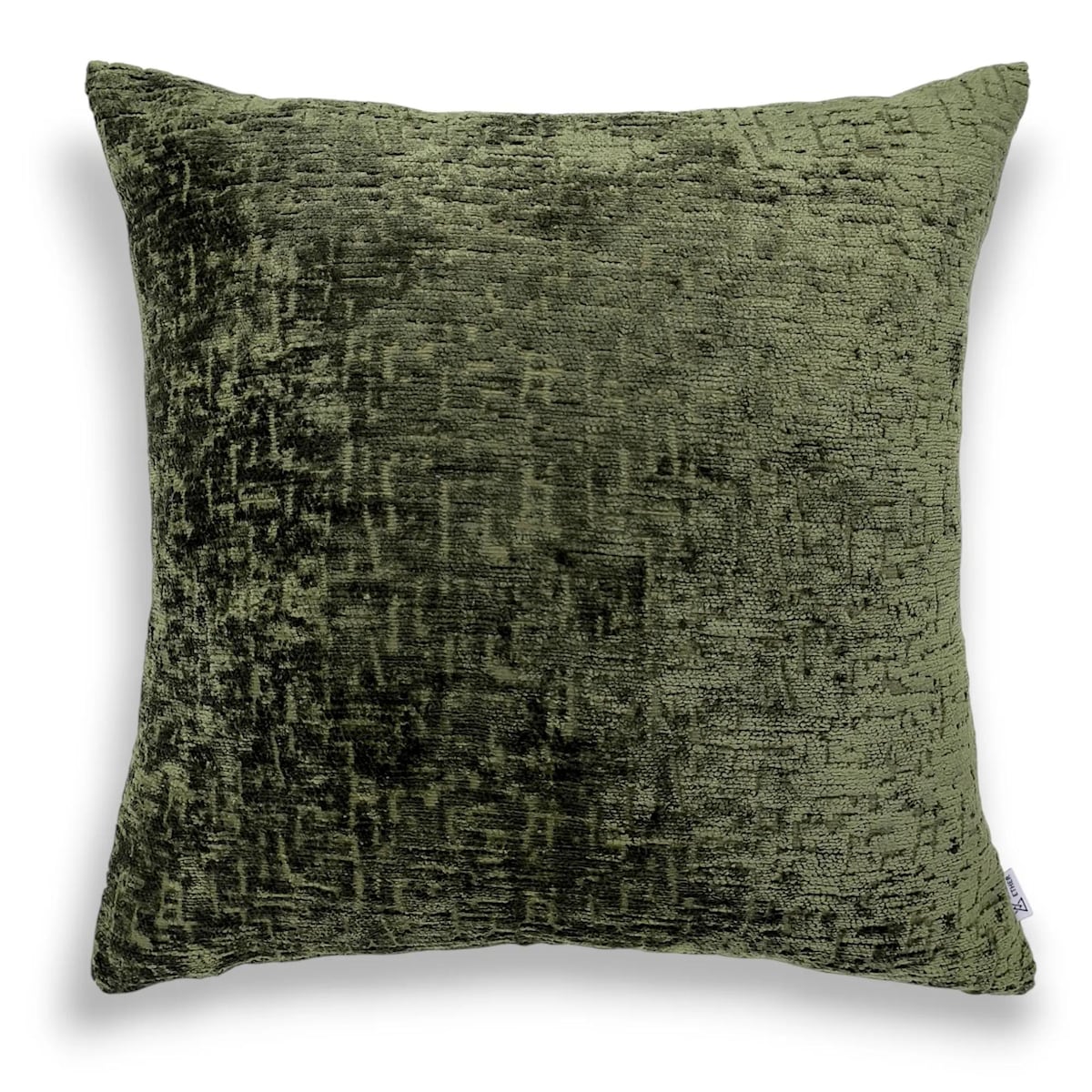 Duża zielona poduszka 50x50 Bess - ciemna oliwka