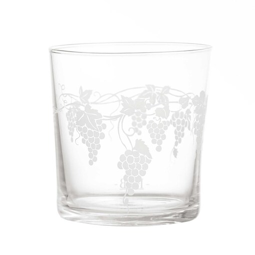 Zestaw 6 szklanek z grubym dnem Babila winogrono - Przezroczysty, 350 ml