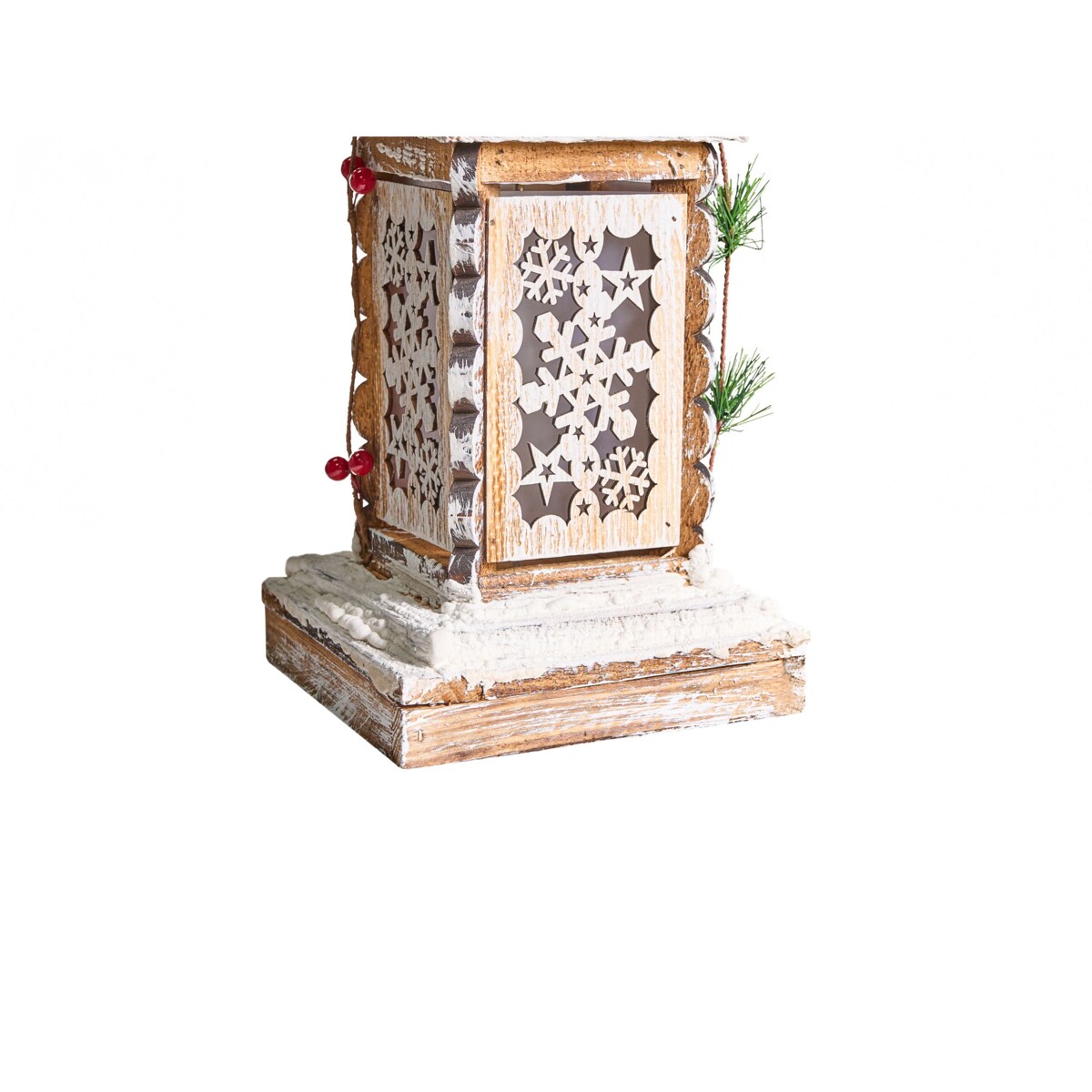 Dekoracja świąteczna LED LENTIRA Latarnia 80 cm Jasnobrązowy