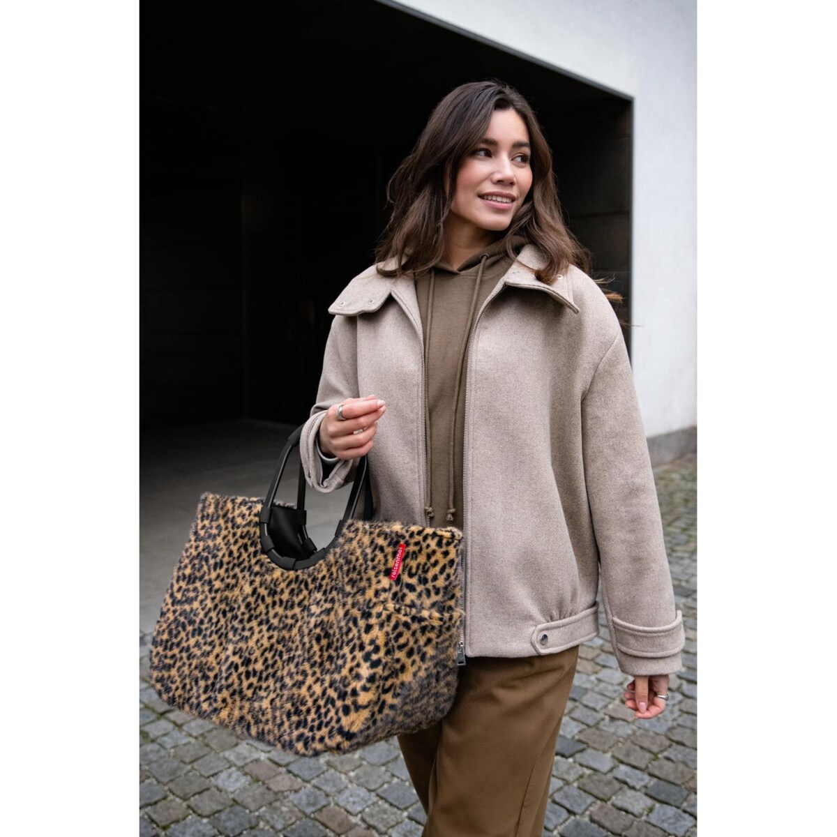 Torba LOOPSHOPPER L, leo fake fur