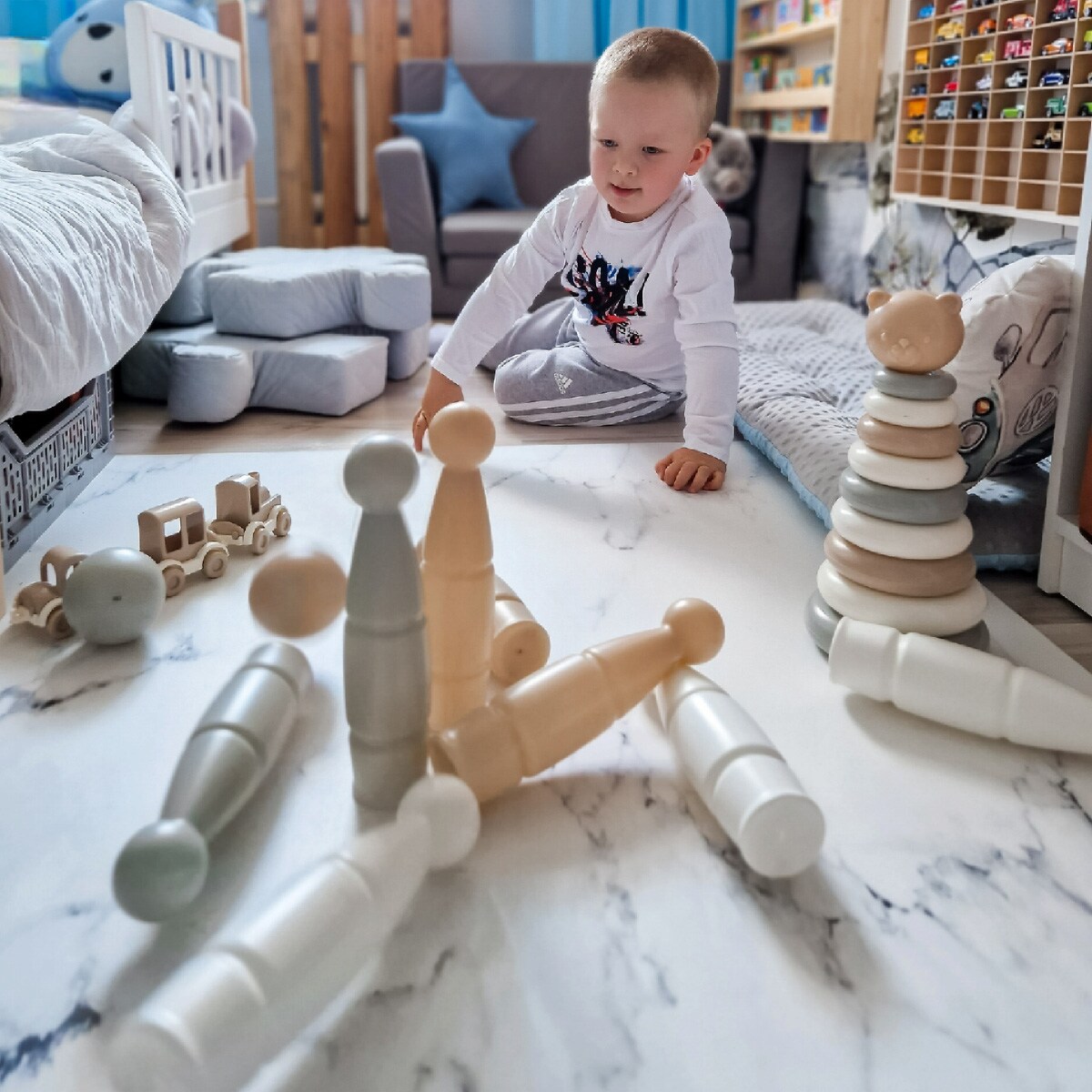 Biszkoptowa Chmurka Zestaw do gry w kręgle 11 el.