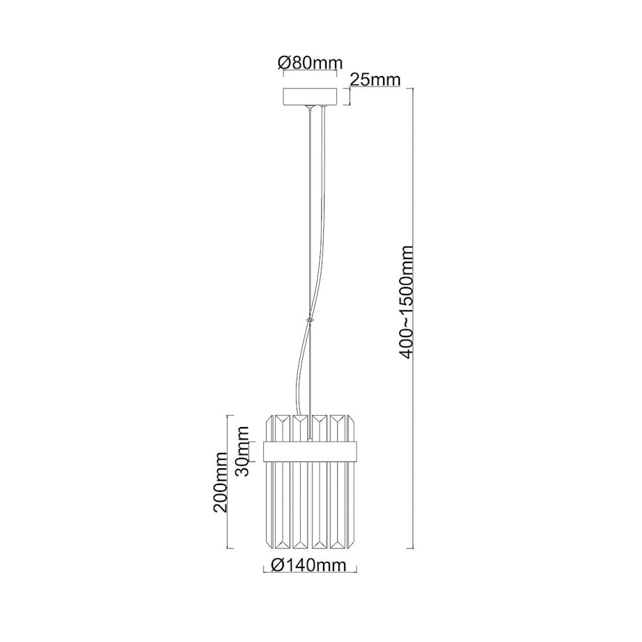 Lampa sufitowa wisząca Light Prestige Vetro transparentny 1 x E14 1 szt.
