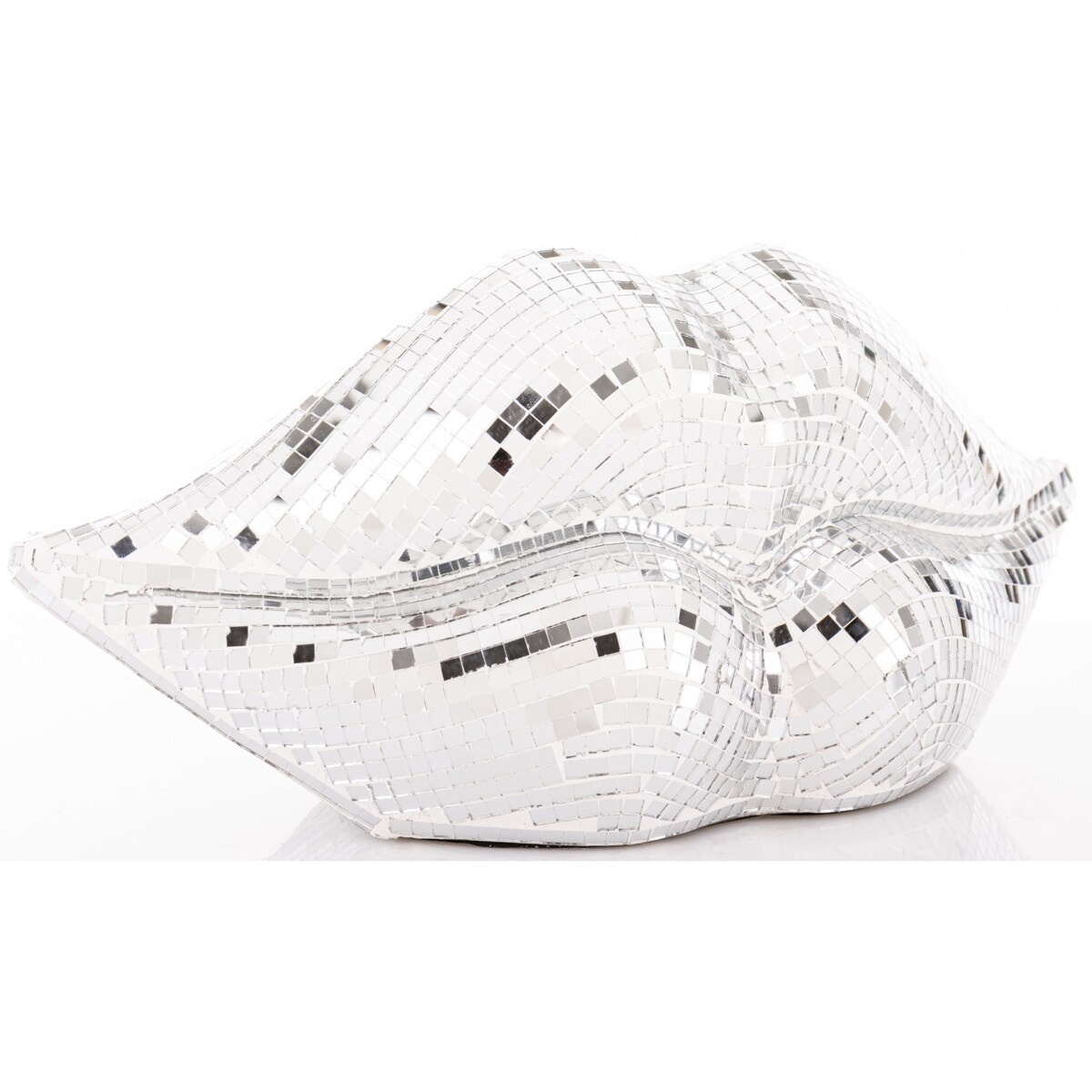 Dekoracja - srebrne USTA 15,5x33x10 cm