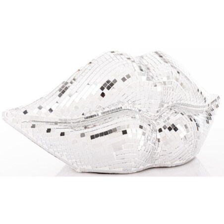 Dekoracja - srebrne USTA 15,5x33x10 cm