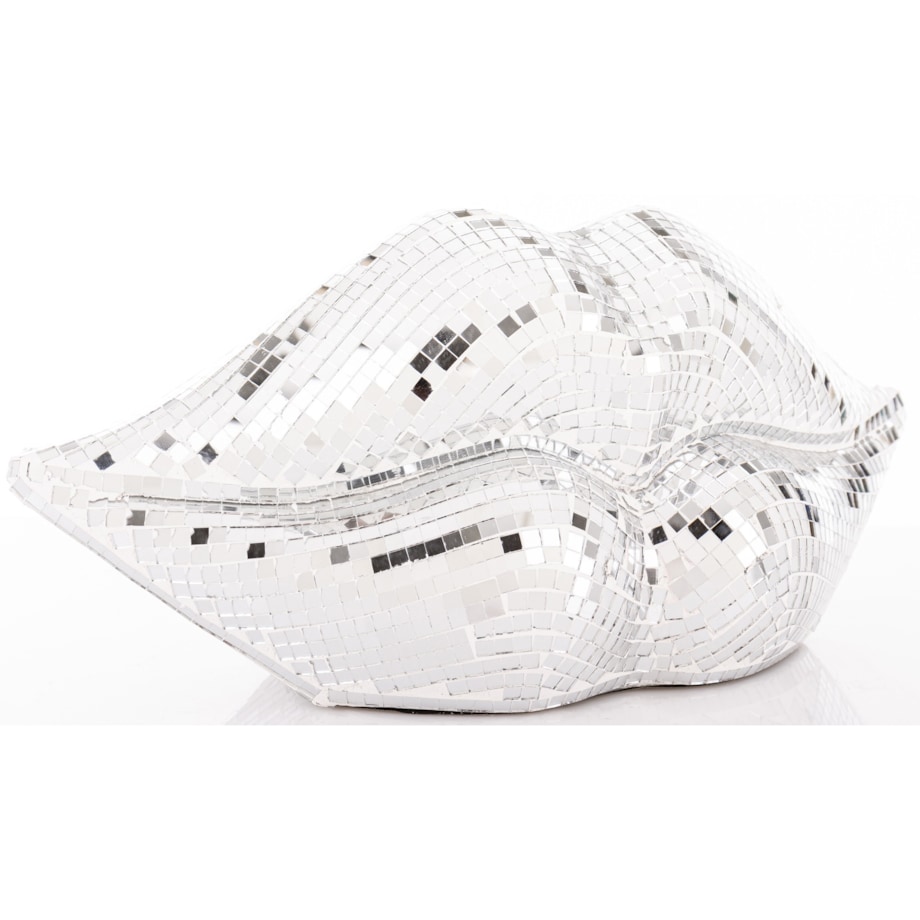 Dekoracja - srebrne USTA 15,5x33x10 cm