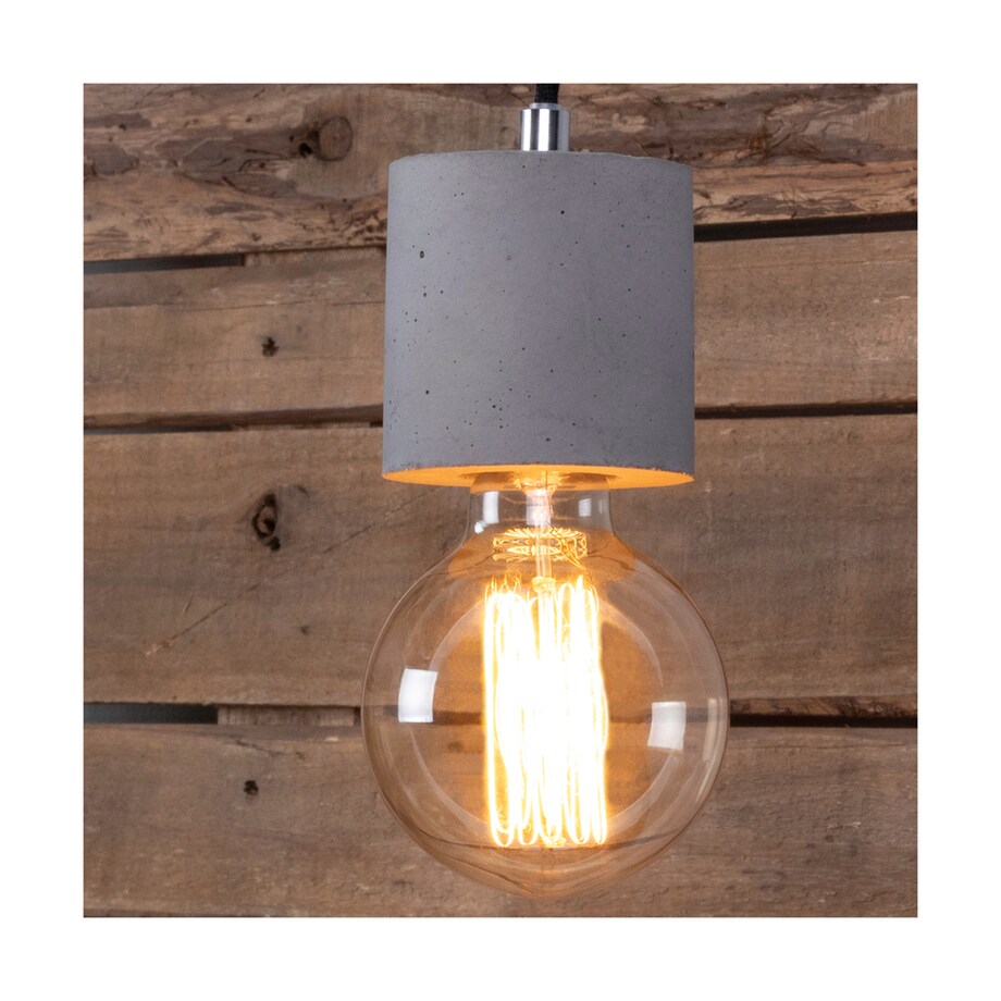 Lampa Wisząca SPOT 1xE27 Max.60W Szary Beton, Polski Producent, 1 szt.