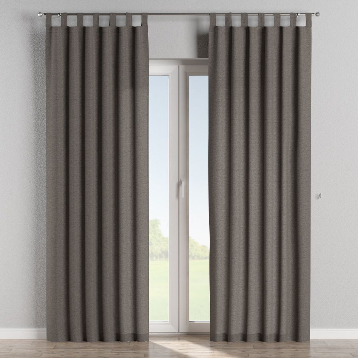 Zasłona na szelkach 1 szt. 130x245 grafit