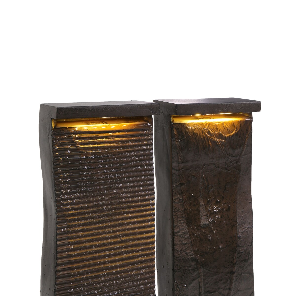 Fontanna ogrodowa z LED brązowa SUNLINE