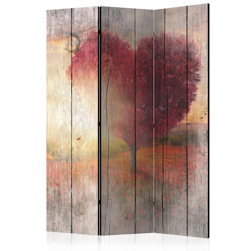 Parawan dwustronny Abstrakcje 135x172 cm 3-częściowy beżowy