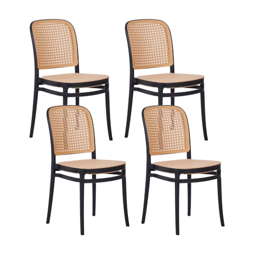 Krzesło do jadalni Zestaw 4 Beżowy PLOSE