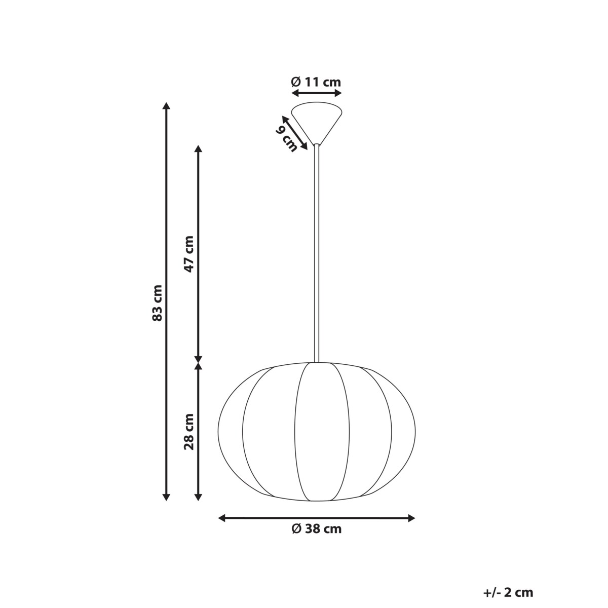 Lampa wisząca OKER Szary