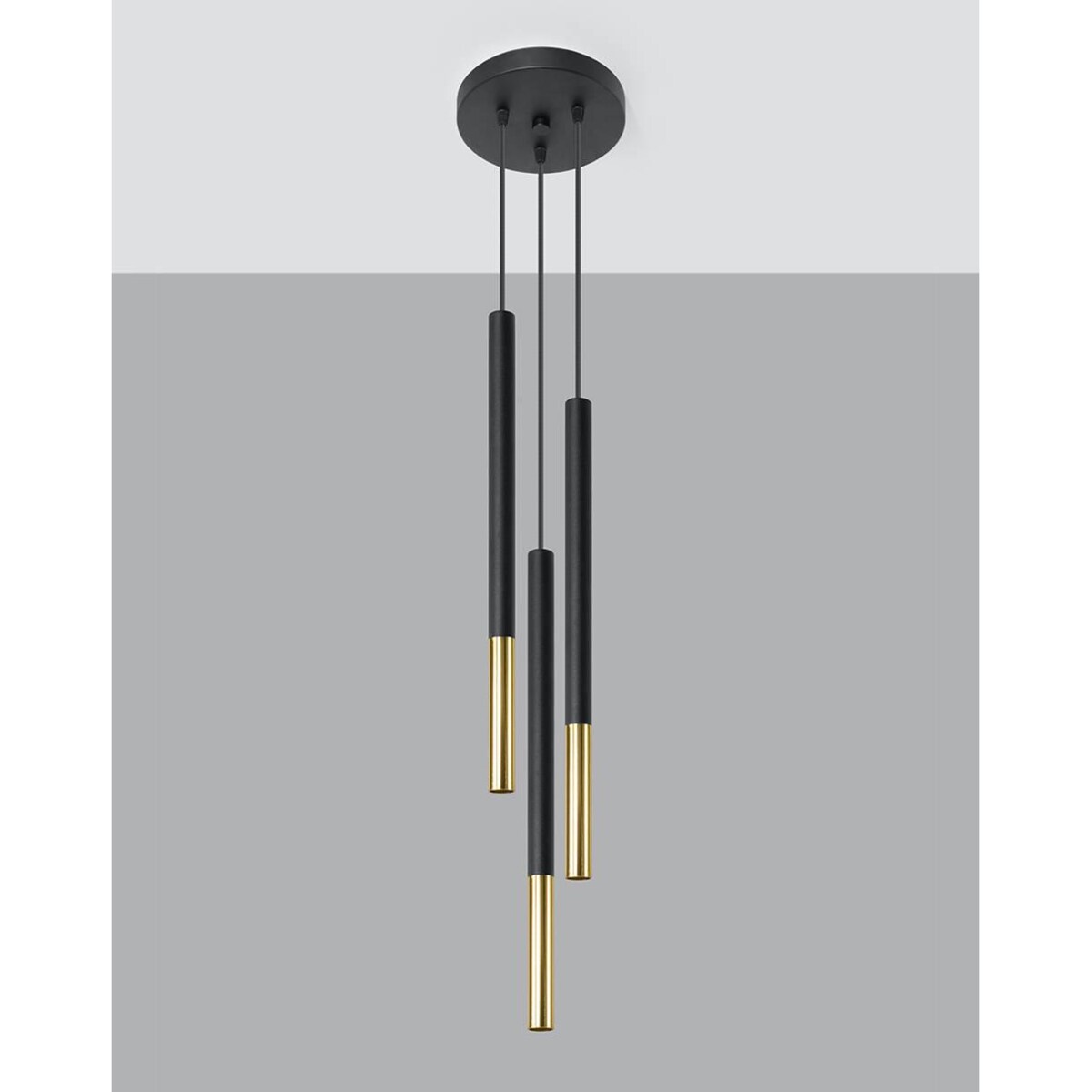 Lampa wisząca MOZAICA 3P czarny/złoto