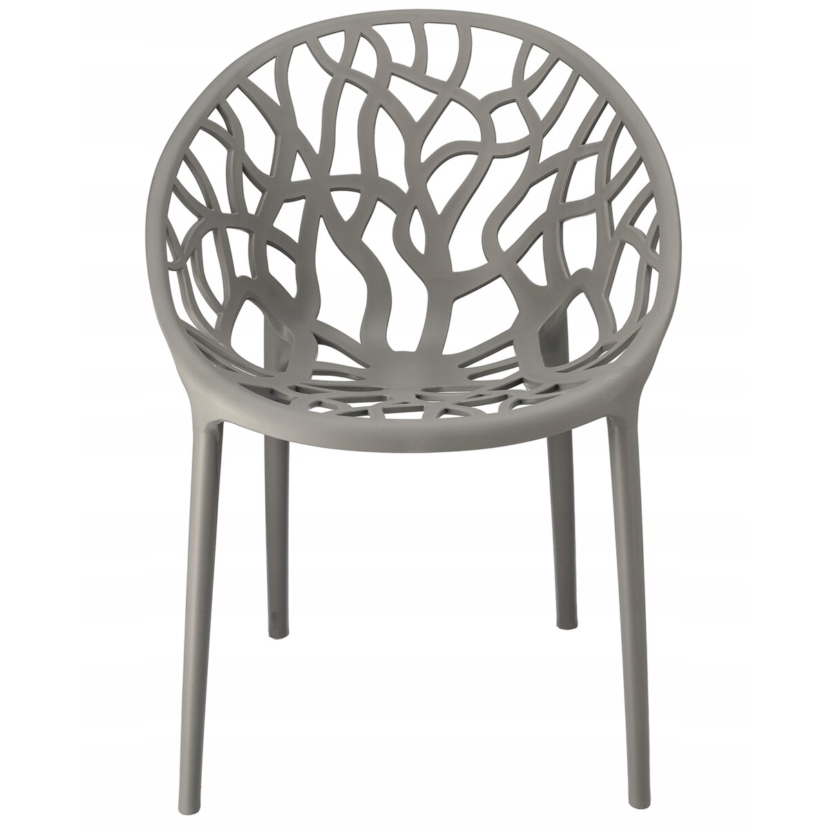 Krzesło plastikowe ALBERO eleganckie szare