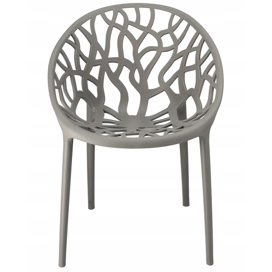 Krzesło plastikowe ALBERO eleganckie szare
