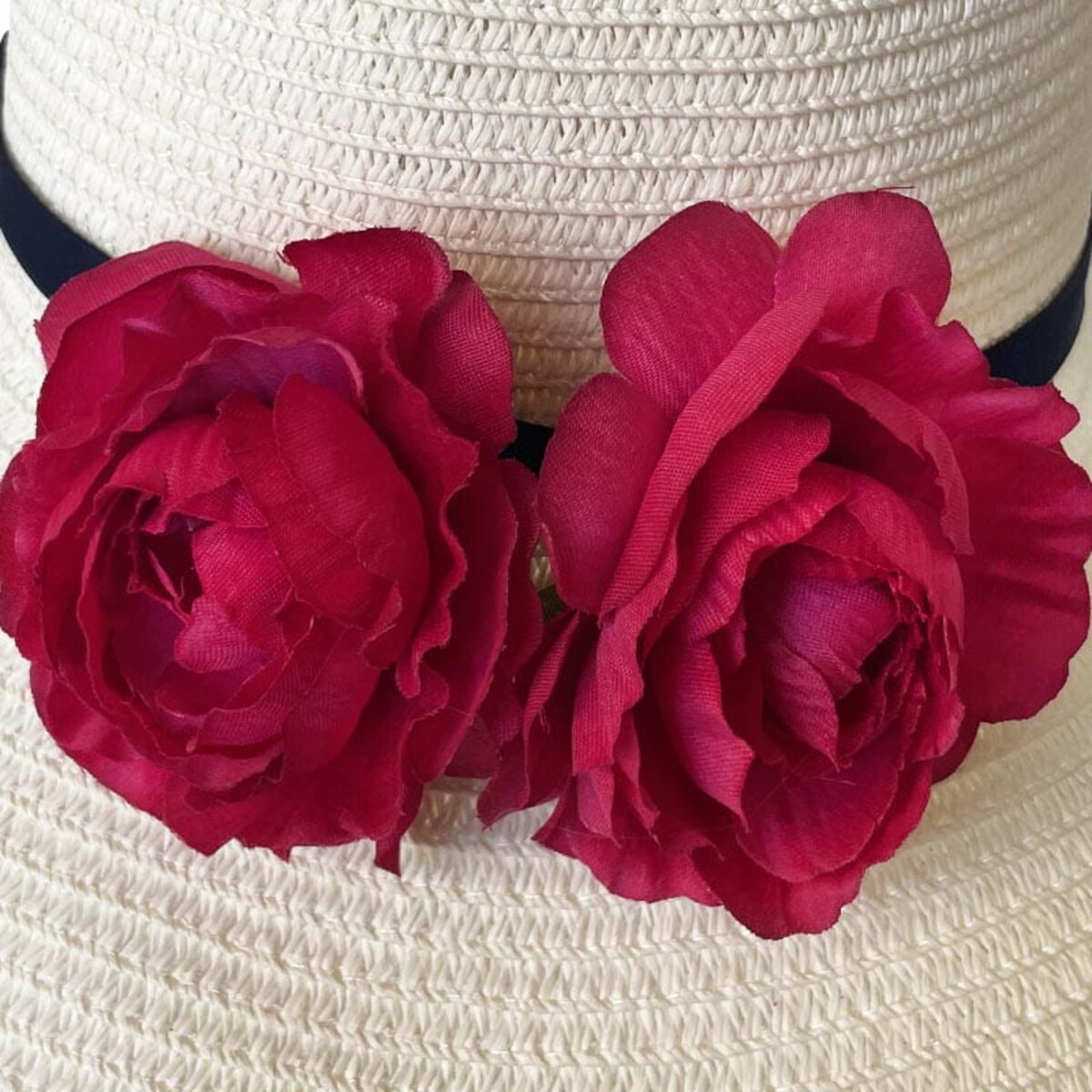 Słomkowy kapelusz dla dorosłych DIY - kolor kremowy