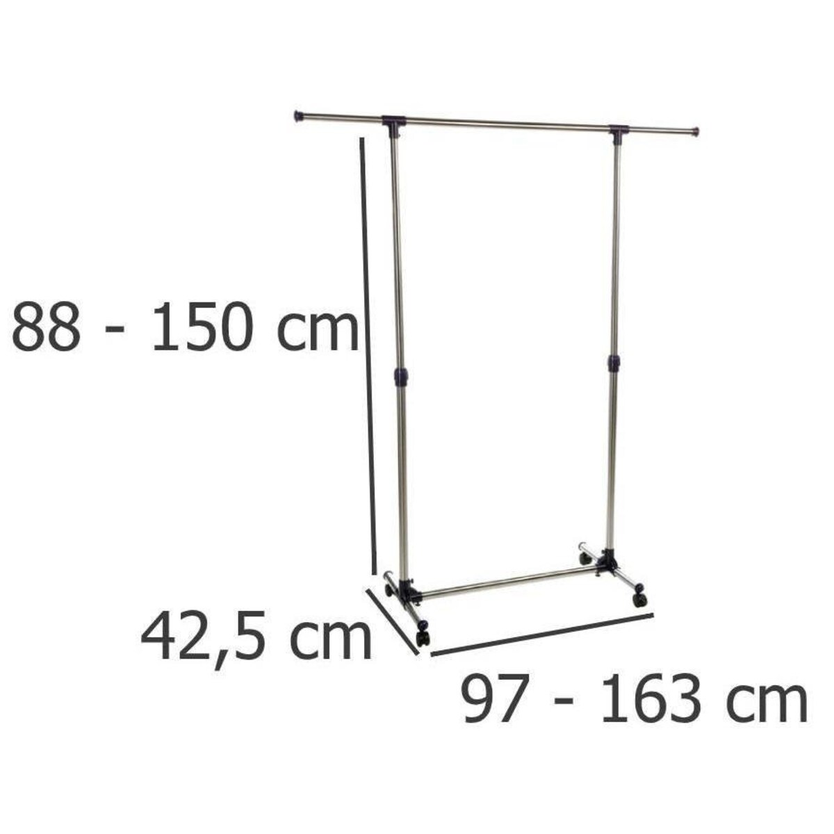 Wieszak na ubrania na kółkach, stojak na ubrania, 5five Simply Smart