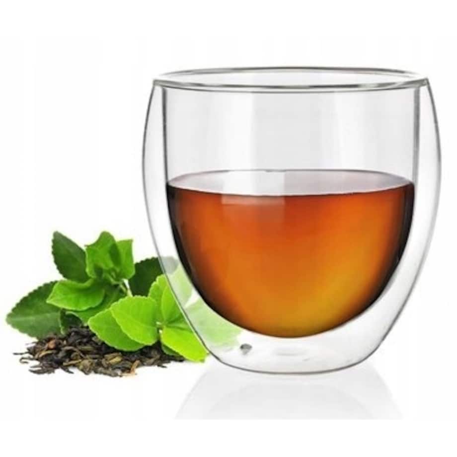 6x SZKLANKI TERMICZNE 250 ml BEZ UCHA bańka podwójne szkło na kawę herbatę