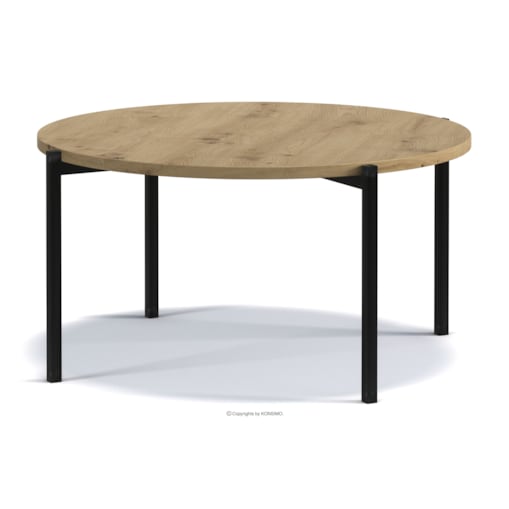 KONSIMO GERIS Stolik kawowy z wysokimi nogami z dębu rzemieślniczego