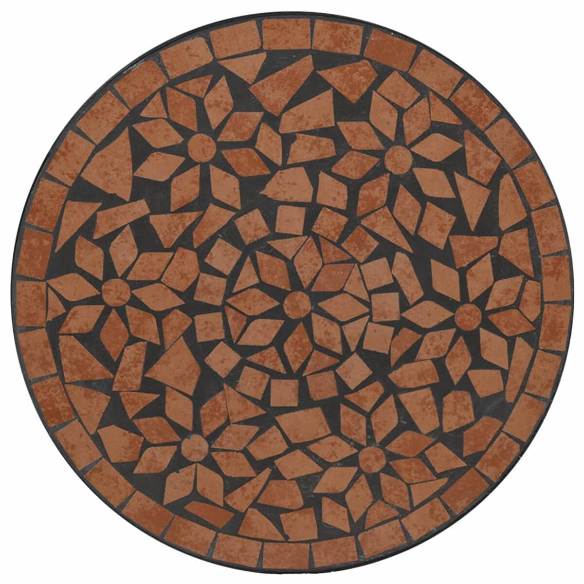 vidaXL Mozaikowy stolik bistro, terakota, Ø50x70 cm, ceramiczny