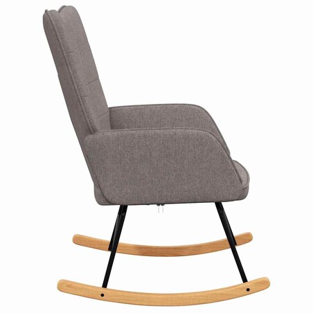 vidaXL Fotel bujany, kolor taupe, tapicerowany tkaniną