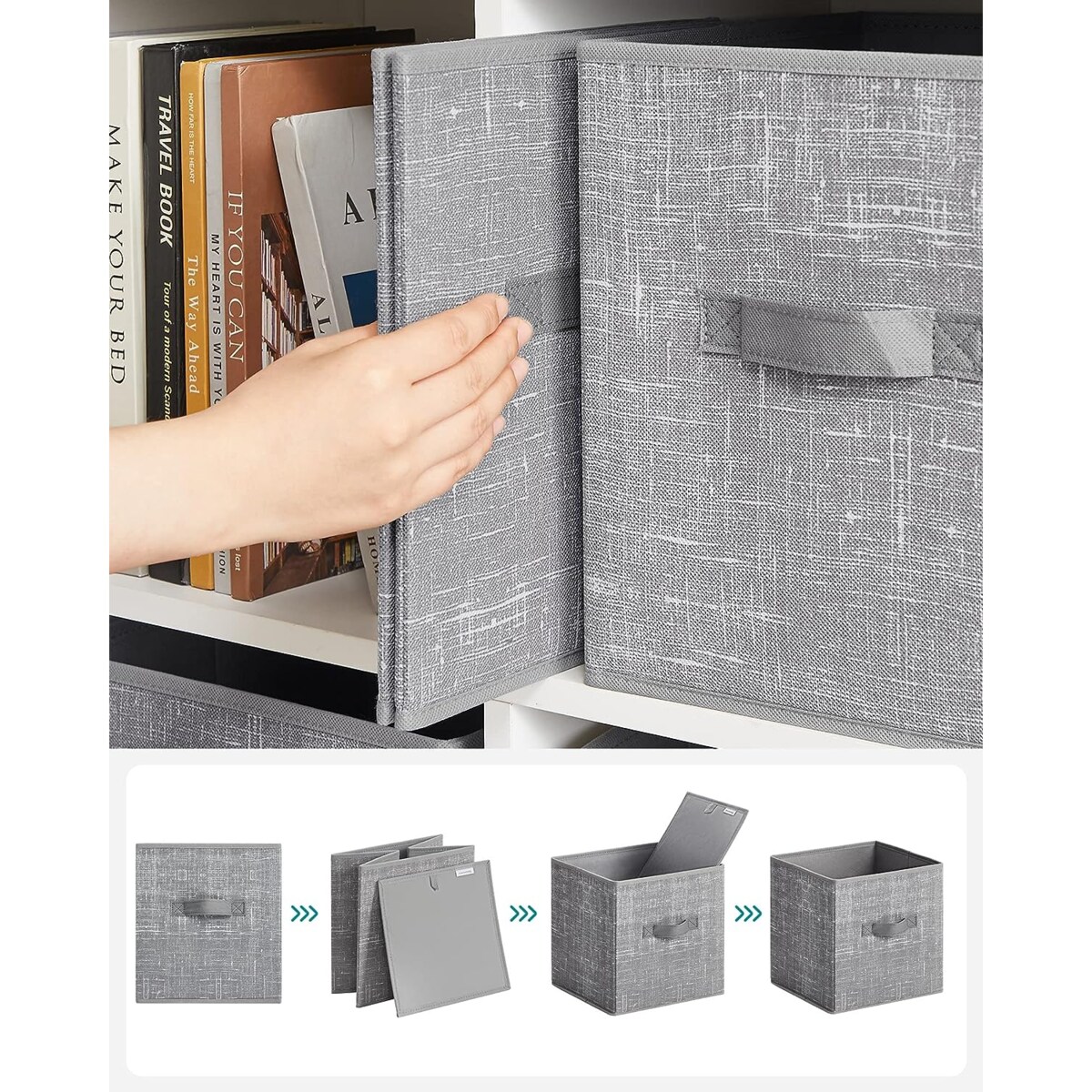 Zestaw Organizer Pudełko Do Szafy Szary